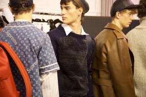 Backstage at Louis Vuitton Men's Fall 2017