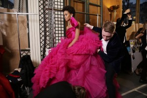 Backstage at Zuhair Murad Couture Spring 2017