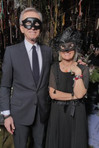 Bernard Arnault and Maria Grazia Chiuri Dior Masked Ball Fashion Week Haute Couture Spring 2017