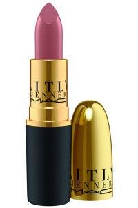 A Lipstick in Rockit! mid-tone beige (cremesheen) from Caitlyn Jenner's collaboration with MAC.