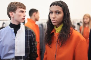 Backstage at Cédric Charlier Men's Fall 2017