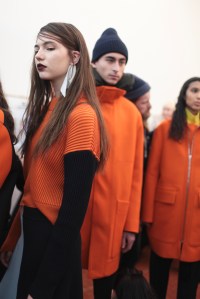 Backstage at Cédric Charlier Men's Fall 2017