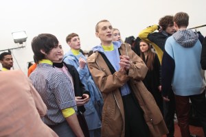 Backstage at Cédric Charlier Men's Fall 2017