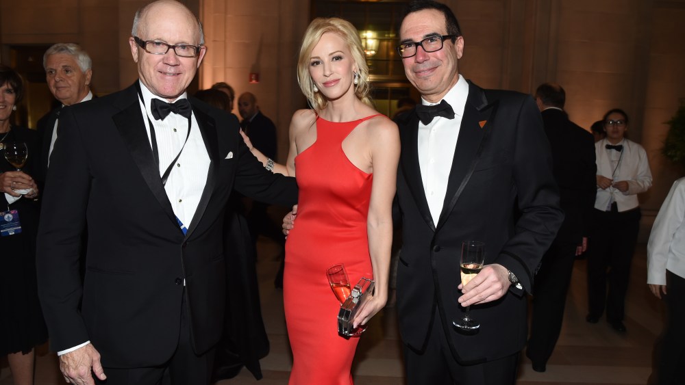 Woody Johnson, Louise Linton, and Steven Mnuchin