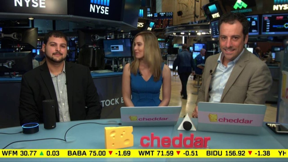 Cheddar's live broadcast.