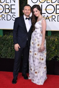 Christian Slater and Brittany Lopez Golden Globes 2017