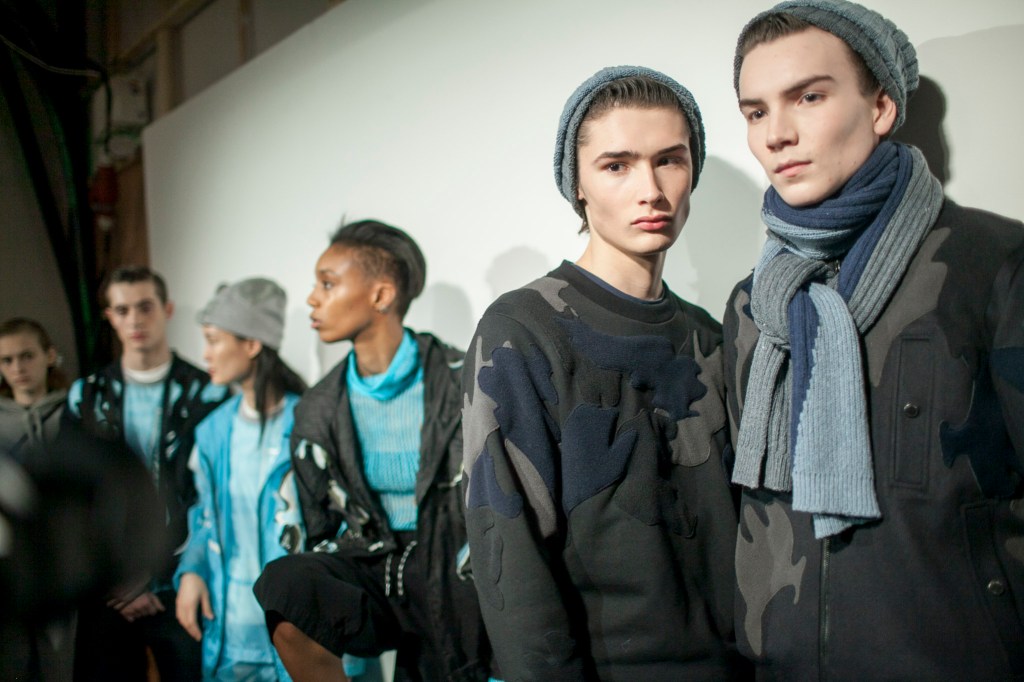 Backstage at Christopher Raeburn Men's Fall 2017