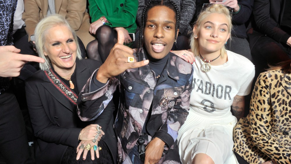 Maria Grazia Chiuri, A$AP Rocky and Paris Jackson