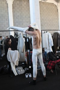 Backstage at Dirk Bikkembergs Men's Fall 2017