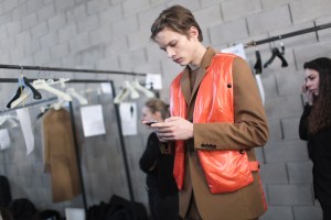 Backstage at Dirk Bikkembergs Men's Fall 2017