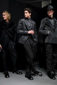Backstage at Emporio Armani Men's Fall 2017