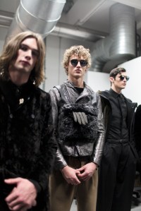Backstage at Emporio Armani Men's Fall 2017