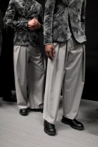 Backstage at Emporio Armani Men's Fall 2017