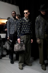 Backstage at Emporio Armani Men's Fall 2017