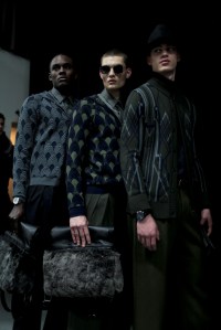 Backstage at Emporio Armani Men's Fall 2017