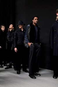 Backstage at Emporio Armani Men's Fall 2017