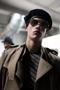 Backstage at Emporio Armani Men's Fall 2017