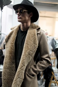 Backstage at Emporio Armani Men's Fall 2017