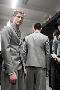 Backstage at Emporio Armani Men's Fall 2017
