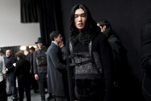Backstage at Emporio Armani Men's Fall 2017
