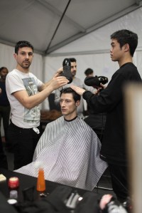 Backstage at Ermenegildo Zegna Men's Fall 2017