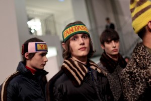 Backstage at Fendi Men's Fall 2017