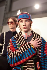 Backstage at Fendi Men's Fall 2017