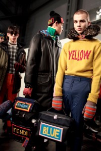 Backstage at Fendi Men's Fall 2017