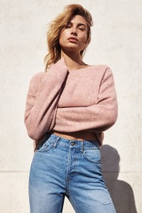 A visual of H&M's Denim Days campaign featuring Hailey Baldwin