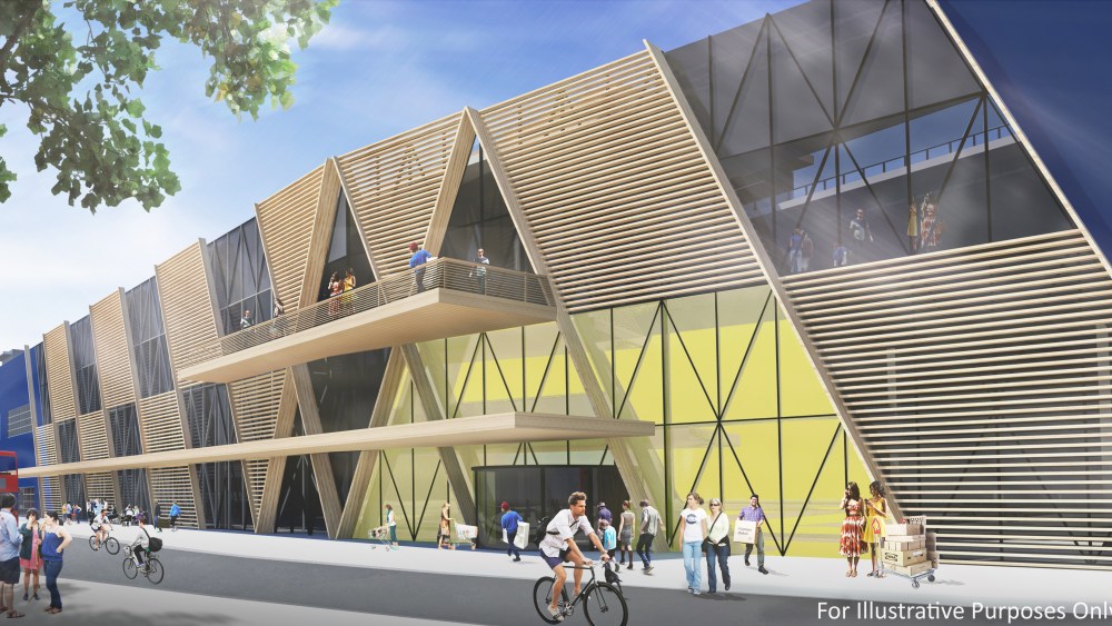 A rendering of the new Ikea store in London