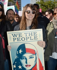 Jessica Biel at Women's March in L.A.