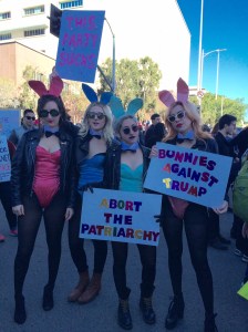Julia Santilli, Caitlin Thornton, Rachael Roth, Ryan Rosewall at Women's March in L.A.