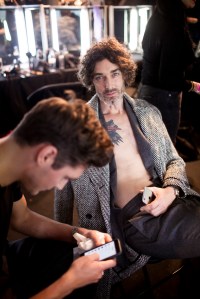 Backstage at Oliver Spencer Men's Fall 2017