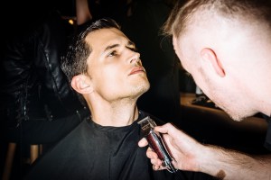 Backstage at Joseph Abboud Men's Fall 2017