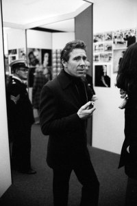 Lord Snowdon at his exhibition in London, 1973.