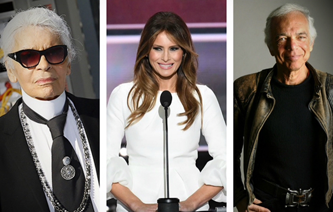 Melania Trump's First Lady Style at Inauguration Ralph Lauren Karl Lagerfeld