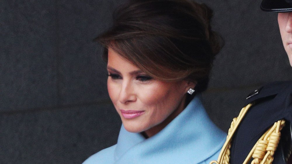 Melania Trump Wears Hair Up for Inauguration Ceremonies