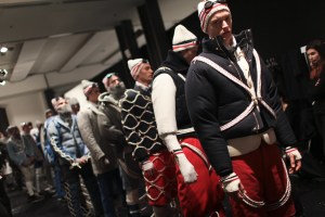 Backstage at Moncler Gamme Bleu Men's Fall 2017