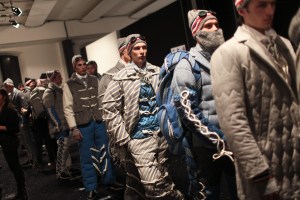 Backstage at Moncler Gamme Bleu Men's Fall 2017