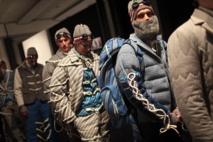 Backstage at Moncler Gamme Bleu Men's Fall 2017