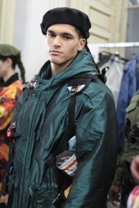 Backstage at Moschino Men's Fall 2017