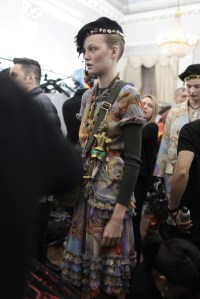 Backstage at Moschino Men's Fall 2017