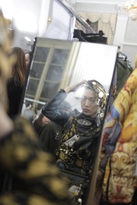 Backstage at Moschino Men's Fall 2017