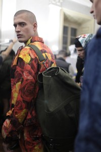 Backstage at Moschino Men's Fall 2017
