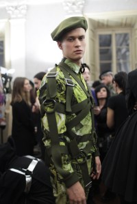 Backstage at Moschino Men's Fall 2017