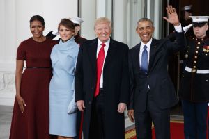 Trump Inauguration Gallery Michelle Obama, Melania Trump, Donald Trump, Barack Obama.