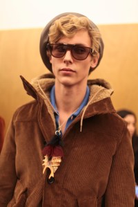 Backstage at Prada Men's Fall 2017
