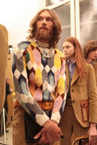 Backstage at Prada Men's Fall 2017