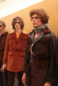 Backstage at Prada Men's Fall 2017