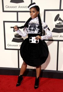 Janelle Monae at the 58th Annual Grammy Awards, Arrivals.
